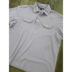 Michael Kors Mens Lavender Purple Pique Polo Shirt Short Sleeve Dual Pocket L